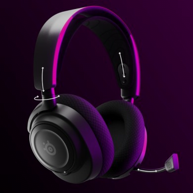 SteelSeries Arctic Nova 7 - Luz Roxa- fone gamer surround 7.1 - opções de fones gamer sem fio over ear com cancelamento de ruído