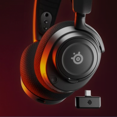SteelSeries Arctic Nova 7 - Luz Laranja- fone gamer surround 7.1 - opções de fones gamer sem fio