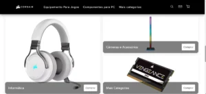 Site brasileiro da Corsair