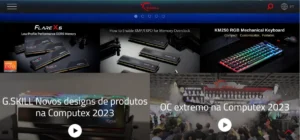 Site da marca de memória RAM G.SKILL