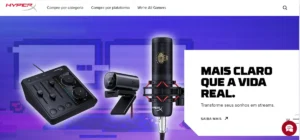Site da marca de Memória RAM HyperX