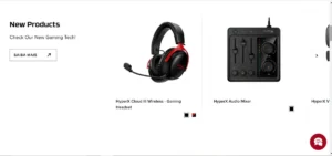 Site da marca de Memória RAM HyperX