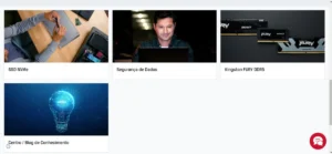 Site da marca de memória RAM Kingston