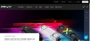 Site da marca de memória RAM PNY