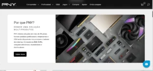 Site da marca de memória RAM PNY
